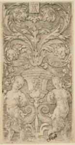 A Vase Between Two Chimeric Figures