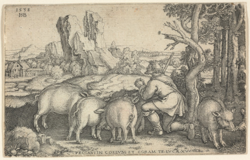THE PRODIGAL SON TENDING THE SWINE
