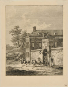 Soldiers Driving Horses Through Gates