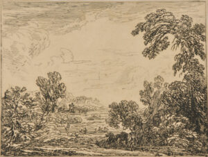 Landscape with Building on Hill in Distance