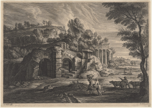 River Landscape with Women and Cattle