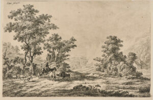 Landscape with Cattle and Man on a Horse