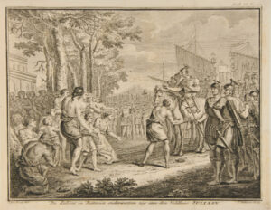 De saliers in Batavia onderwerpen zig aan den veldheer Juliaan