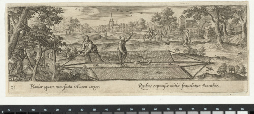 Hunting Birds with Frame Trap Worked by Ropes