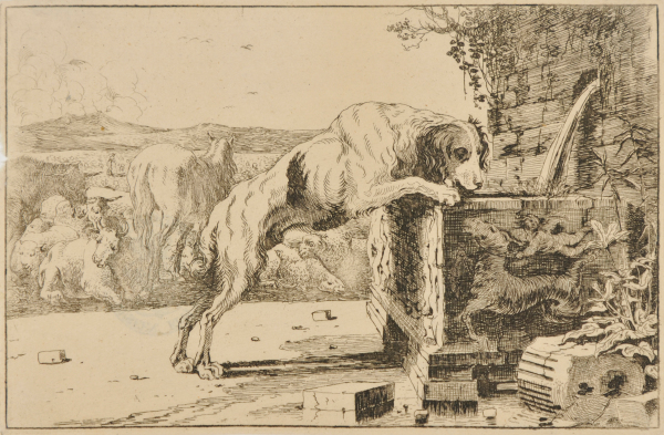 THE DOG AT THE FOUNTAIN