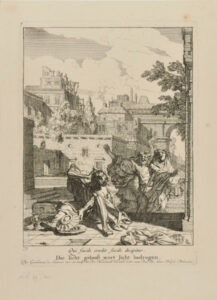 Three illustrations for the comedy ‘Julfus’ (1668) by Andries Pels: act one