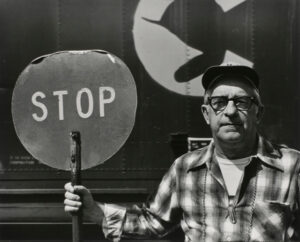 John R. Bull, B and O Stop Sign Man, Cumberland.