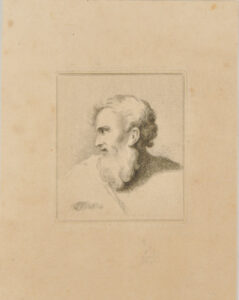 Profile of Man with Flowing Beard, Turned to Left
