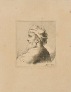 Profile of Man with Beard and Turban, Turned to Left
