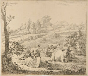 The Shepherdess with Her Dog