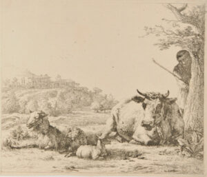 The Shepherd Behind the Tree