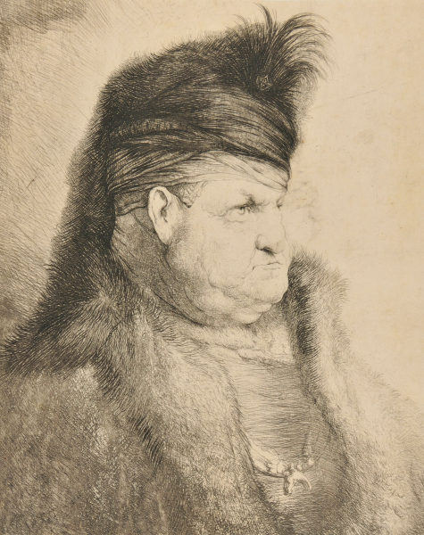 HEAD OF AN ORIENTAL, TURNED TO RIGHT