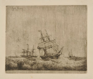 Three Sailing Vessels