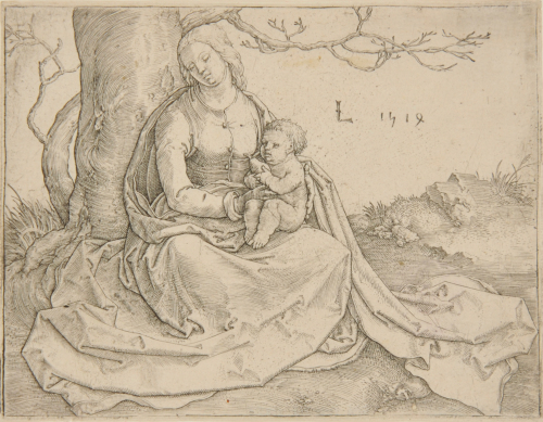 THE VIRGIN WITH CHILD SEATED UNDER A TREE