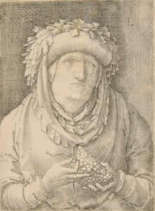 Old Woman with a Bunch of Grapes