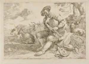Shepherd Playing the Bagpipe