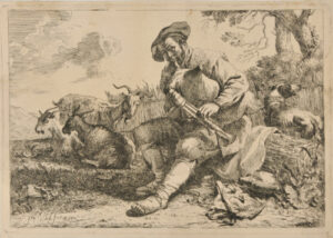Shepherd Playing the Bagpipe