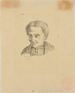 Head of Old Man with Hair Parted in Middle