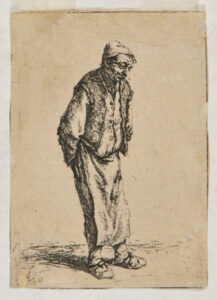 Beggar Standing with Hands behind his Back