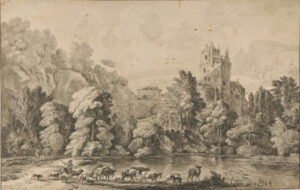 Landscape, with Cattle and Castle in the Distance