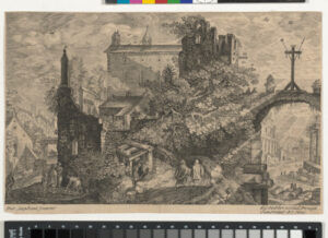 Landscape, with Monastery and Bridge with Cross