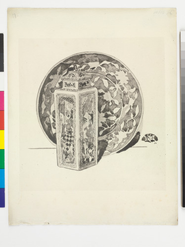 Plate XVII from the book “A Catalogue of Blue and White Porcelain forming the collection of Sir Henry Thompson (London: Elllis and White, 1878)”