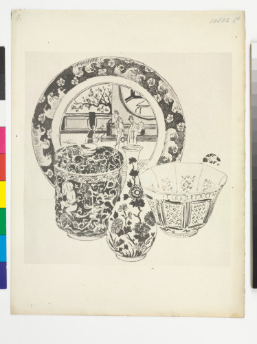 Plate XVIII from the book “A Catalogue of Blue and White Porcelain forming the collection of Sir Henry Thompson (London: Elllis and White, 1878)”
