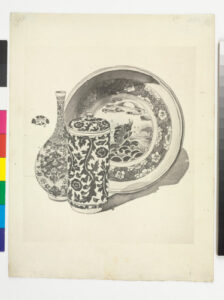 Plate XXIV from the book “A Catalogue of Blue and White Porcelain forming the collection of Sir Henry Thompson (London: Elllis and White, 1878)”