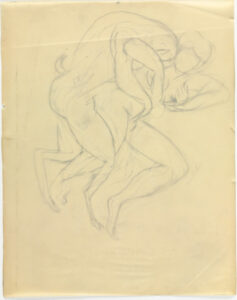 Nymphe et faune (study)
