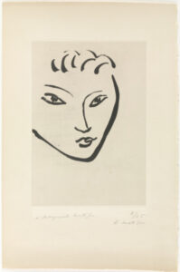 Tête de jeune garçon. Masque