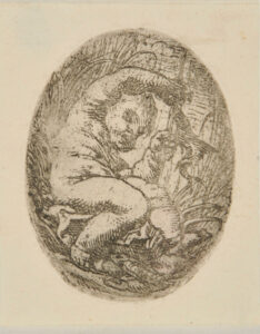 Child with Fishing Rod and Fish