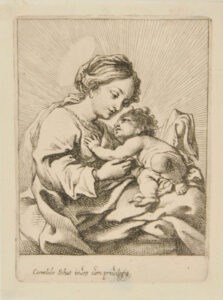 Virgin, Turned to Right, Holding Reclining Child Wrapped in a Cloth