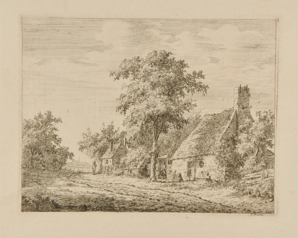 LANDSCAPE WITH COTTAGES