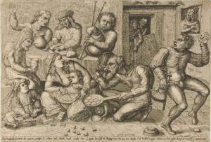 Kitchen Scene with Grotesque Figures
