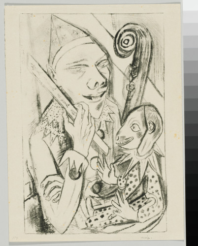 PIERROT WITH A HAND MASK