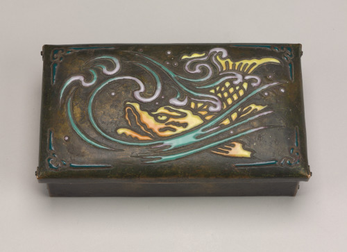 Box Decorated with Swimming Dragon Fish