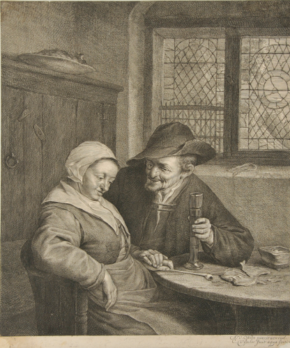 Old Man and Woman Conversing