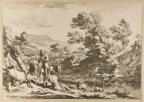 The Half Nude Man Sitting by a River