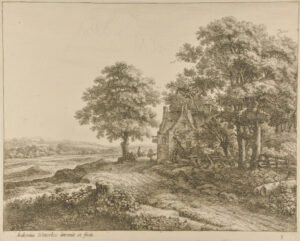 A Large Linden Tree Before an Inn