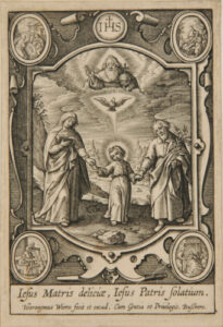 The Child Jesus Walking Between the Virgin and St. Joseph