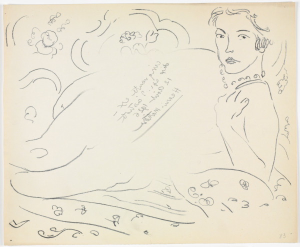 NUDE, LEFT HAND NEAR SHOULDER