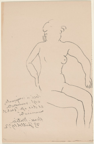 Nu assis, chevelure claire - Image 2