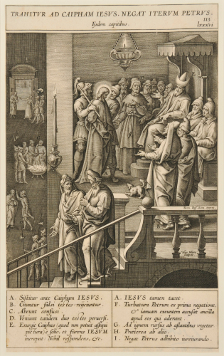 CHRIST TAKEN BEFORE CAIAPHAS; PETER DENIES CHRIST
