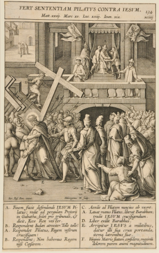CHRIST CARRYING THE CROSS, PILATE WASHING HIS HANDS