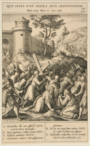 CHRIST COLLAPSING UNDER THE CROSS