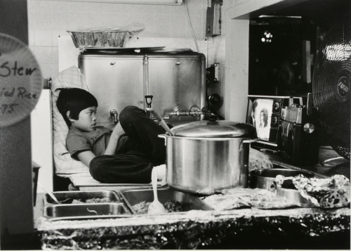 Boy in Kitchen Watching TV - Image 3