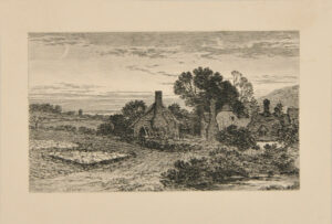 Farm with Two Pens Full of Sheep