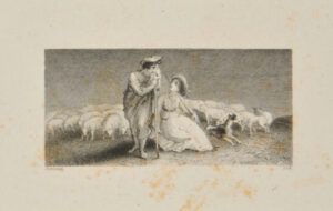 Shepherd and Shepherdess Watching a Flock