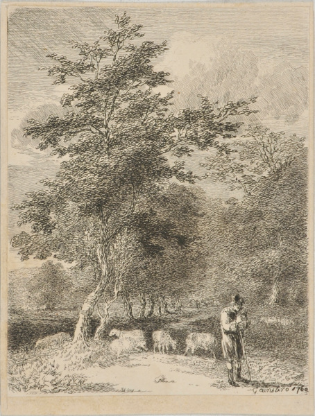 Landscape with Shepherd and Sheep