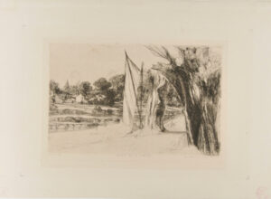 Thames Ditton, with a Sail